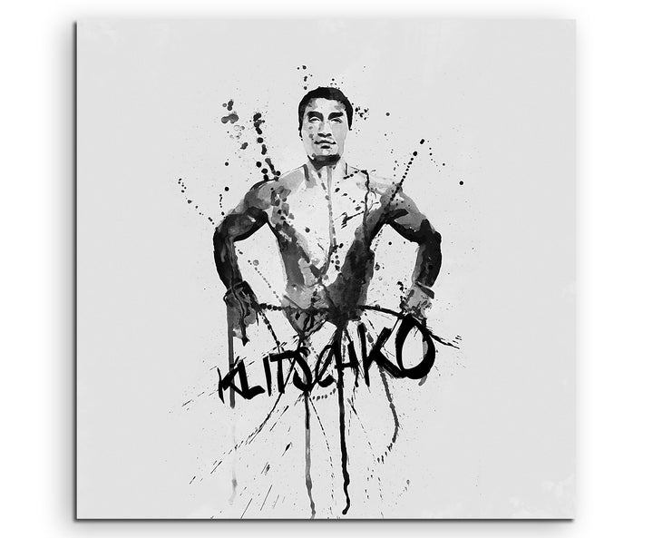 Paul Sinus Art Wladimir Klitschko 60x60cm Keilrahmenbild Kunstbild Aquarell Art Wandbild auf Leinwan