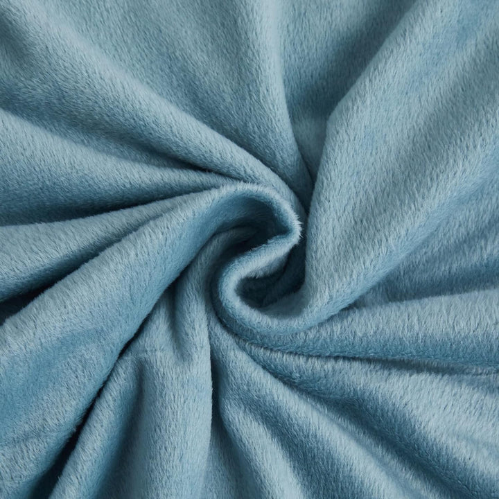 Bettwäsche Plüsch 200x220 Winter Flauschig Flanell Blau Hellblau Winterbettwäsche Bettbezug Set Flee