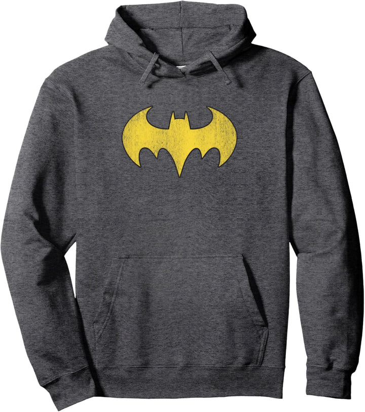 Batgirl Logo Distressed Pullover Hoodie
