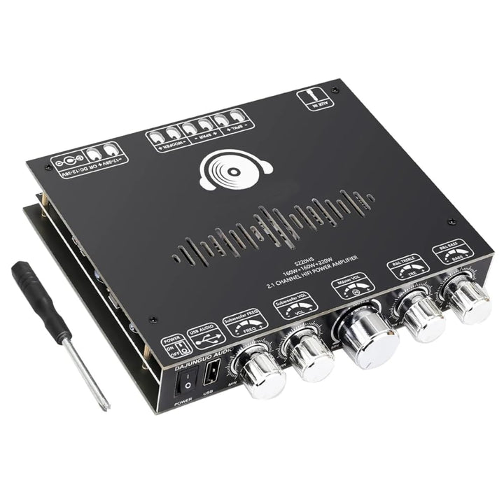 DollaTek 2.1-Kanal-Bluetooth-Verstärkerplatine, Hochleistungs-Bluetooth-Verstärkerplatine, 160 W+160