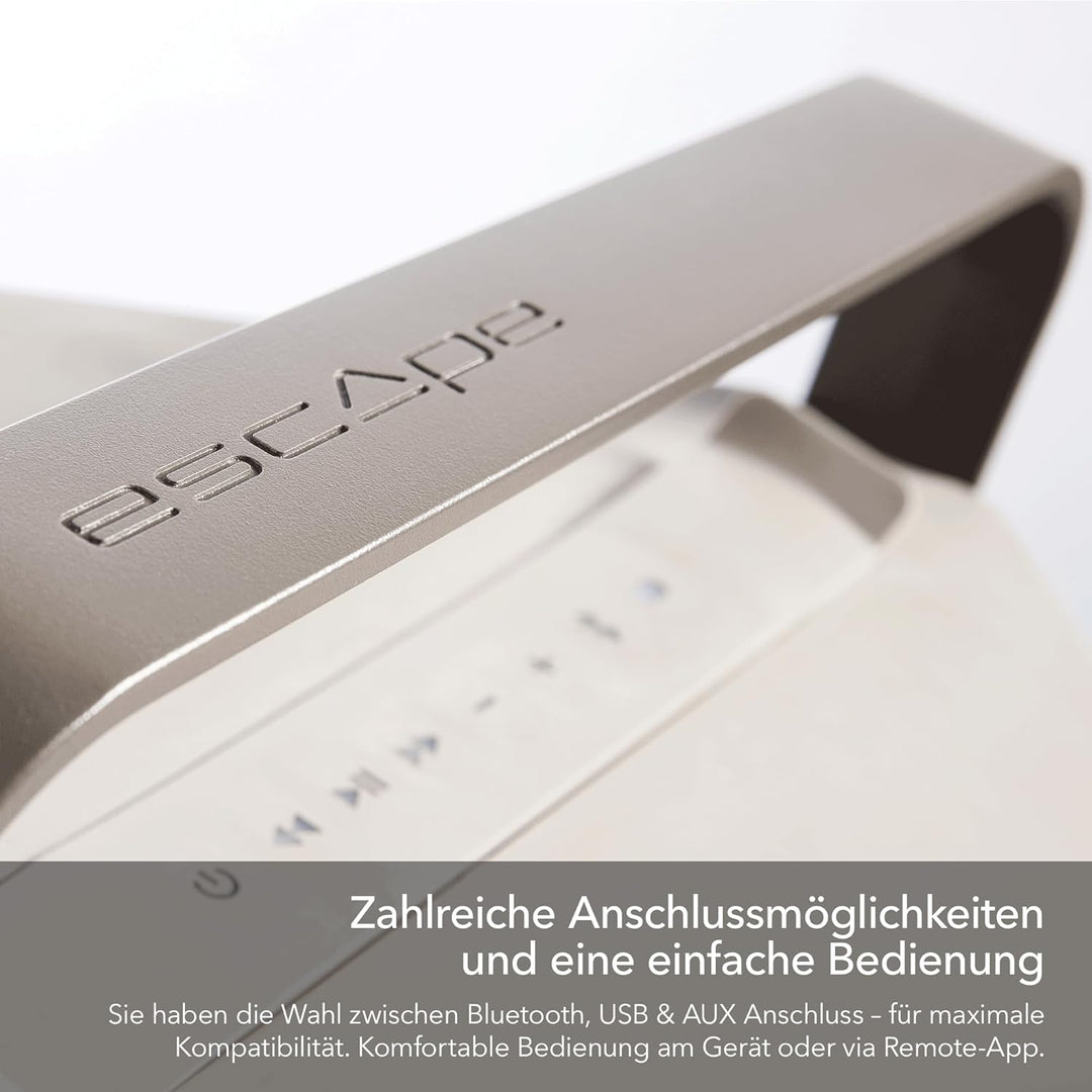 Escape P9 Outdoor Bluetooth Lautsprecher (IPX4 wetterfest, 100 Watt, 16h Akkulaufzeit, kabellos, tra