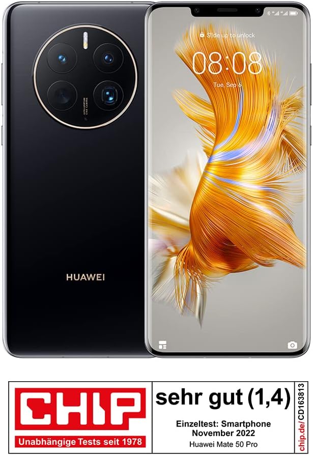 HUAWEI Mate 50 Pro, Ultra Aperture XMAGE Kamera, 8GB + 256GB, 66 W HUAWEI SuperCharge, 4700 mAh Hoch