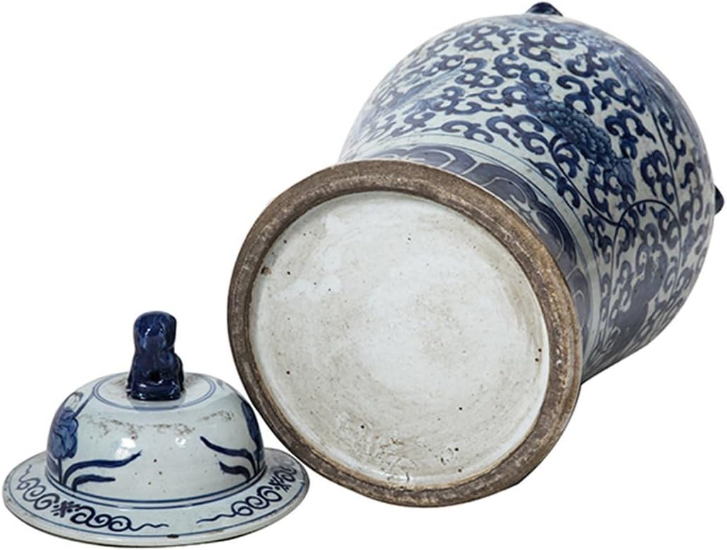 Yajutang Chinesische Porzellan Deckelvase 50 cm hoch Ø 23cm