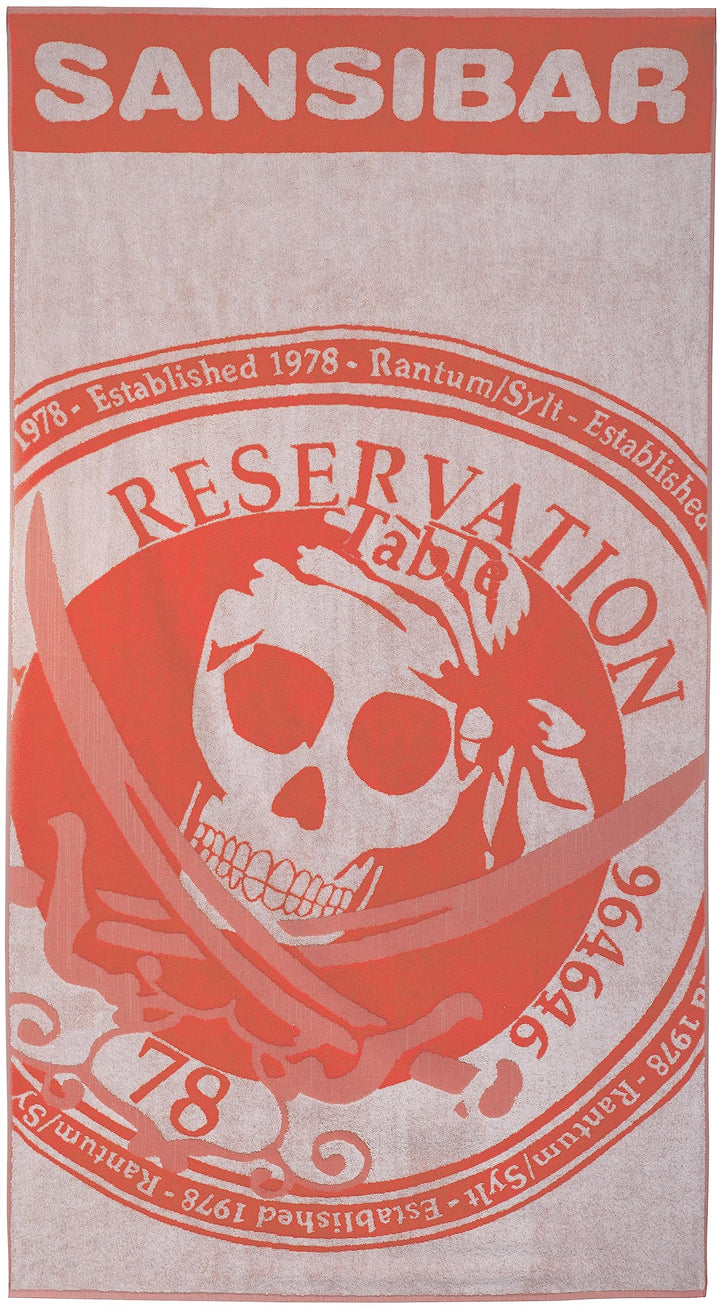 Sansibar Badetuch Reservation Strandtuch Saunatuch Zweifarbig Prägedruck Design 100% Baumwolle ca.10