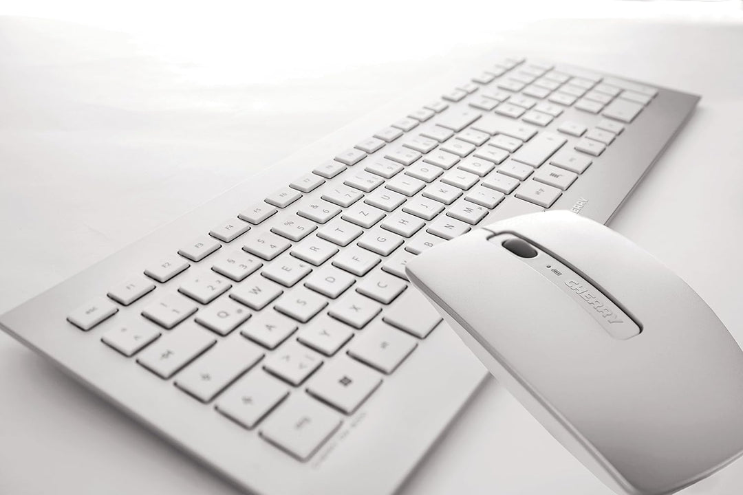 CHERRY DW 8000, kabelloses Tastatur- und Maus-Set, Deutsches Layout (QWERTZ), batteriebetrieben, ult