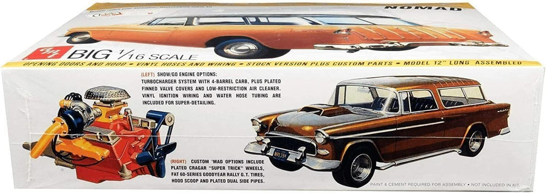 Round2 AMT1005/06 Chevrolet Fahrzeug-1/16 1955er Chevy Nomad Wagon, Weiss/opulenter Garten, Large