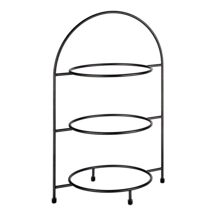 APS Serviergestell „Industrial“, Etagere, Gestell aus Metall für 3 Teller max. Ø 27 cm, innerer Ring
