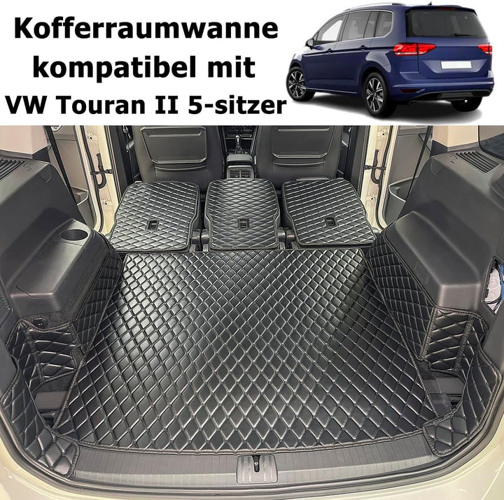 Kofferraumwanne kompatibel mit VW Touran II 2015-2025 5-sitzer, 5-sitzer