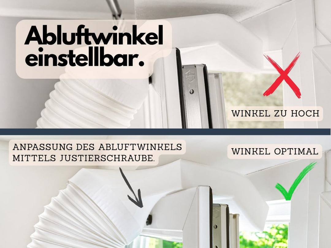 Extra Breiter Fensteradapter 35 cm für mobile Klimaanlagen – Kippfenster Abluftadapter mit 150 mm Sc