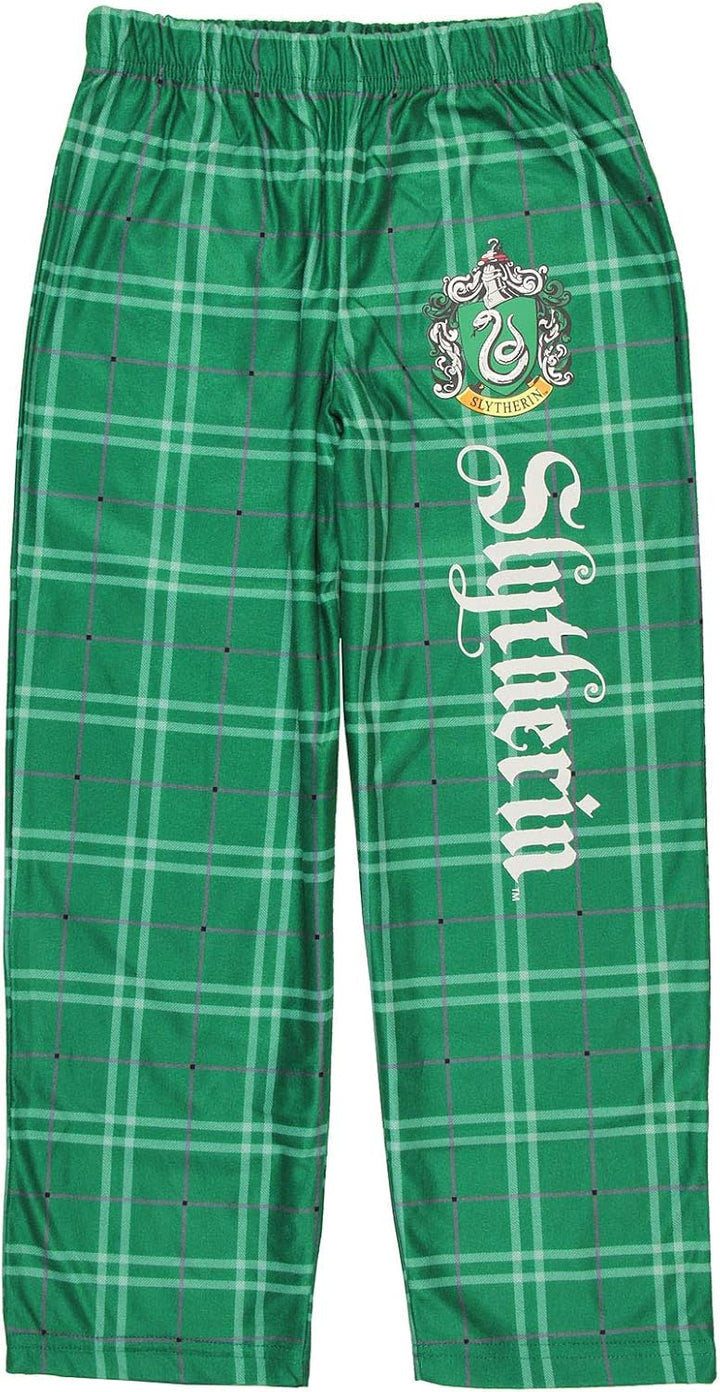 INTIMO Harry Potter Big Boys Häuser Plaid Pyjama Lounge Pants (Slytherin, 10/12)