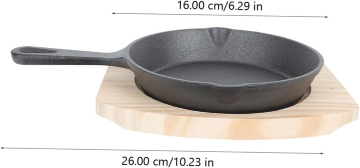 YARNOW 1 Satz Gusseiserne Pfanne Omelettpfanne Bratpfanne Antihaftbeschichtetes Backgeschirr Grillzu