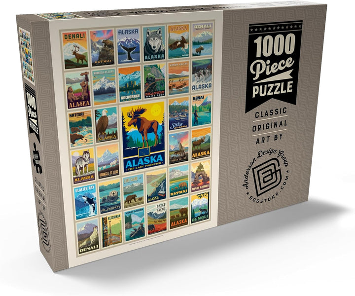 Alaska: Multi-Image Print, Vintage Poster - Premium 1000 Teile Puzzle - MyPuzzle Sonderkollektion vo