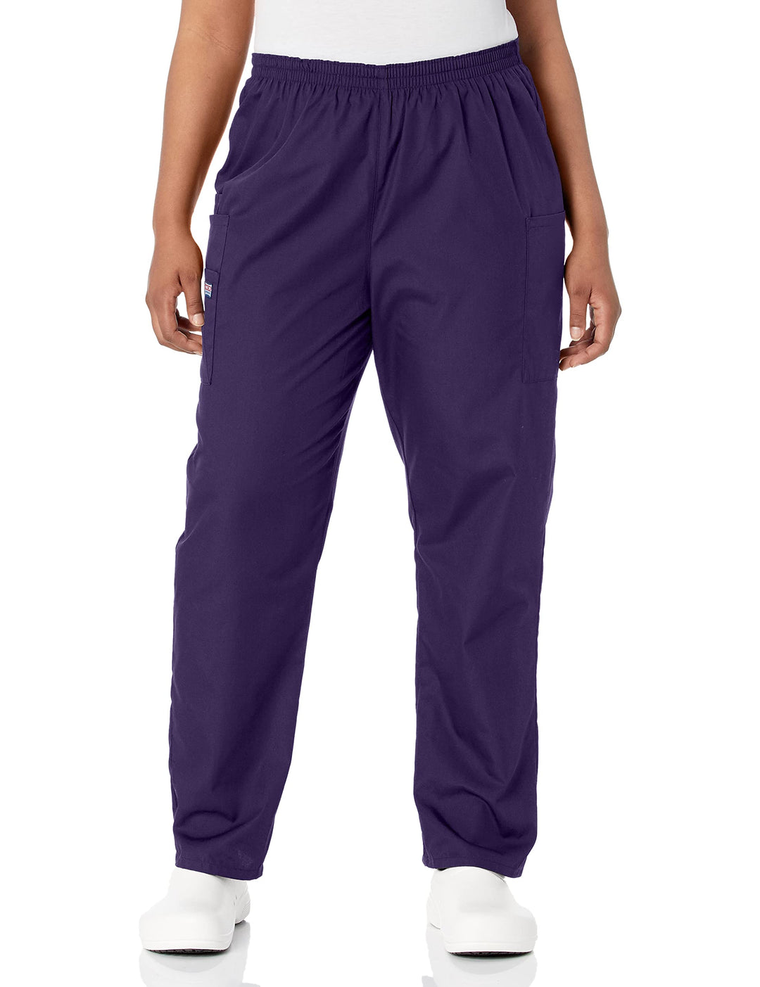 Cherokee Damen Workwear Cargo-Hose mit elastischer Taille Klassisch L Aubergine, L Aubergine
