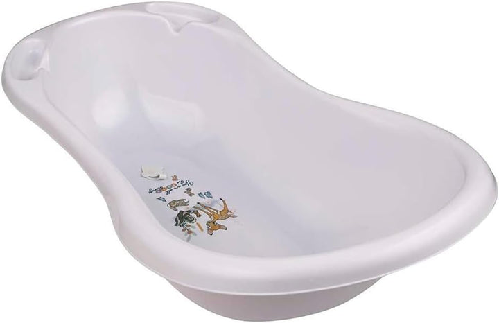 keeeper Bambi Ergonomische Babywanne mit Stöpsel, Ab 0 bis ca. 12 Monate, 84 cm, Maria, Nordic White