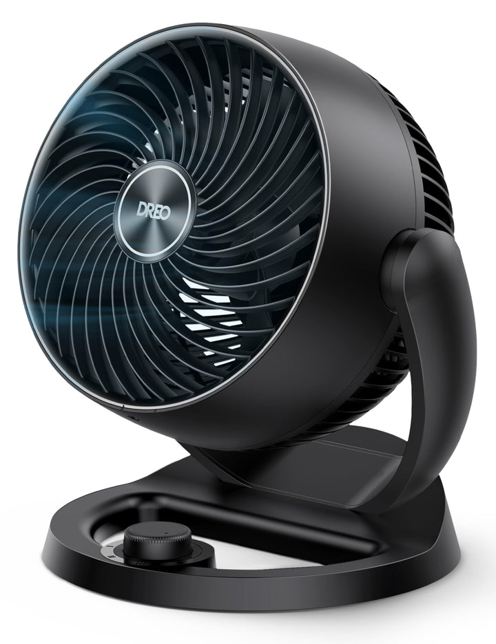 Dreo 28dB leiser Tischventilator, 30cm hoher Ventilator mit Kühlung, 3 Geschwindigkeiten 21m Luftstr