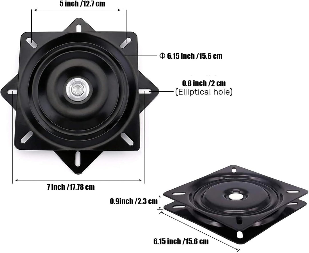 LZYKJGS Universal Möbel Drehteller, Metall Möbel Drehteller, Drehbeschlag Schwerlast, 360° Grad Swiv