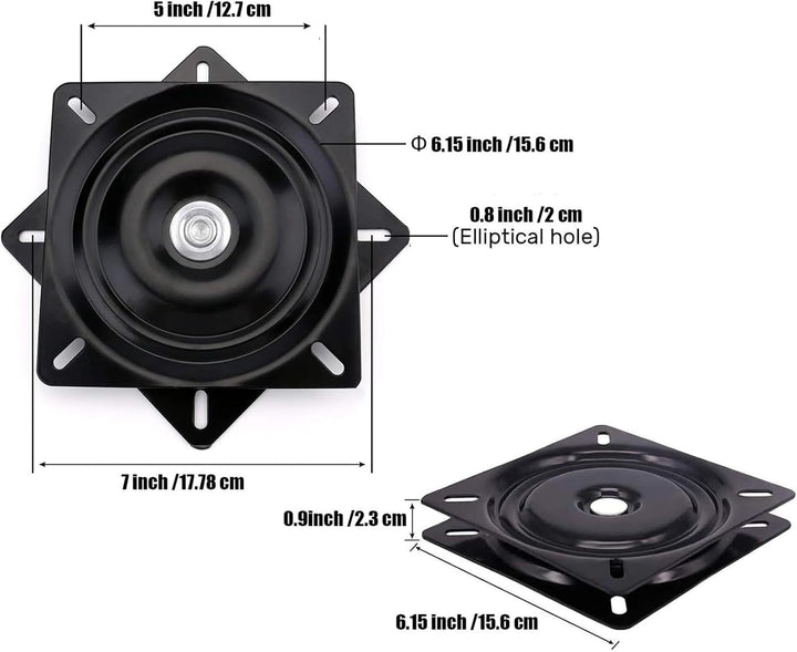 LZYKJGS Universal Möbel Drehteller, Metall Möbel Drehteller, Drehbeschlag Schwerlast, 360° Grad Swiv
