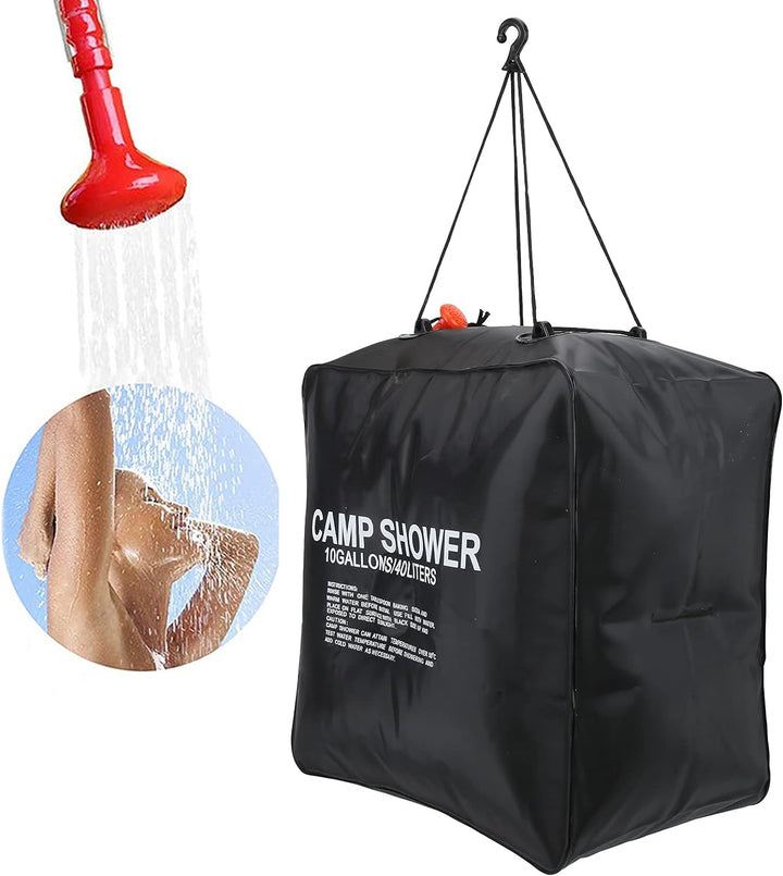 Onewer 40L Wassersack Energiebeheizt,Solarduschtasche für Camping, 40L Solarduschtasche Wassertasche