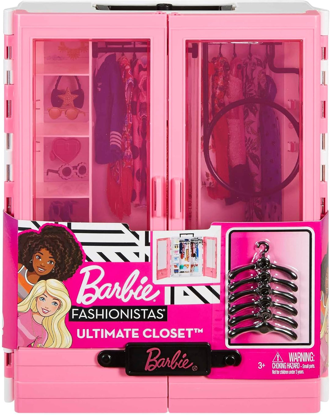 Barbie GBK11 - Traum Kleiderschrank, tragbares Modespielzeug für Kinder von 3 bis 8 Jahren Alter Ult
