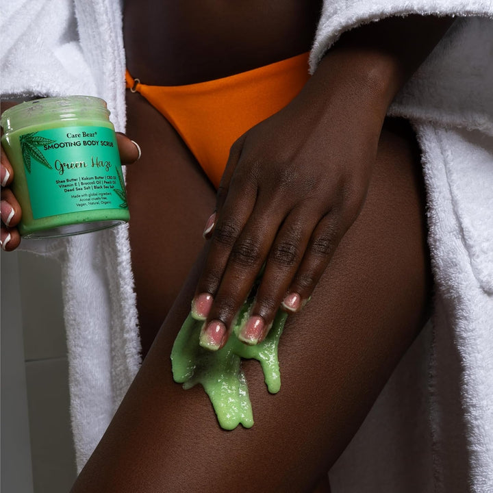 Care Bear Glättendes Körperpeeling 350 g, Тotes Мeersalz Peeling, intensiv feuchtigkeitsspendende Gu