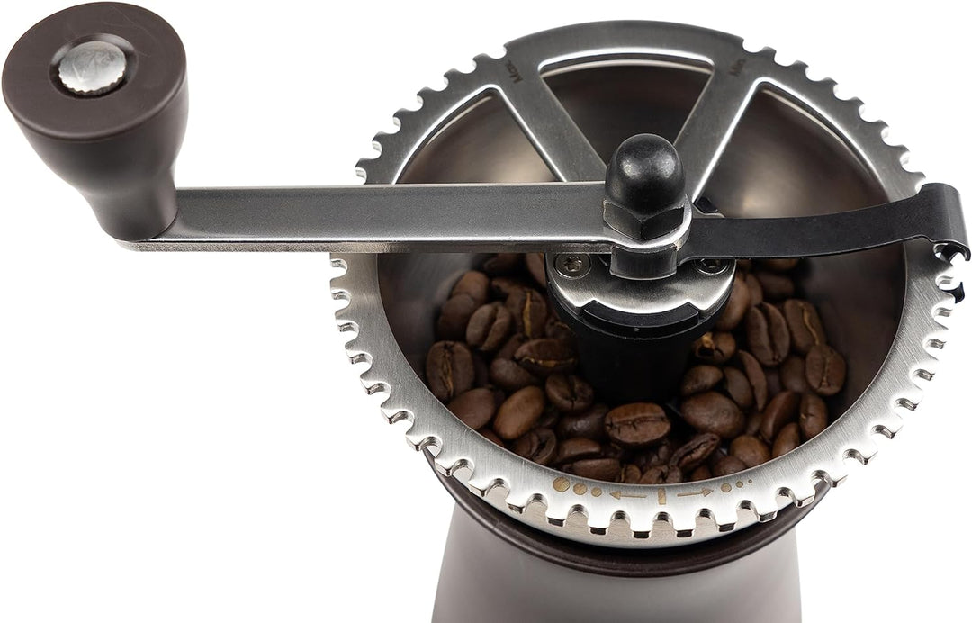 Peugeot Kaffeemühle Kronos 19 cm Schokolade I Hochwertige Kaffeemühle manuell aus robustem Edelstahl