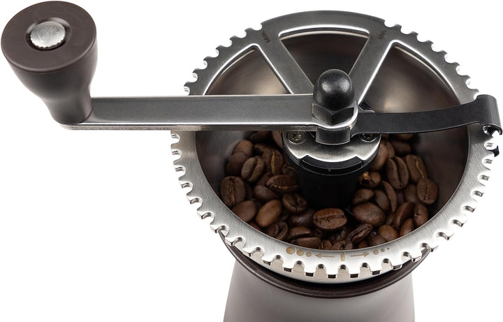 Peugeot Kaffeemühle Kronos 19 cm Schokolade I Hochwertige Kaffeemühle manuell aus robustem Edelstahl