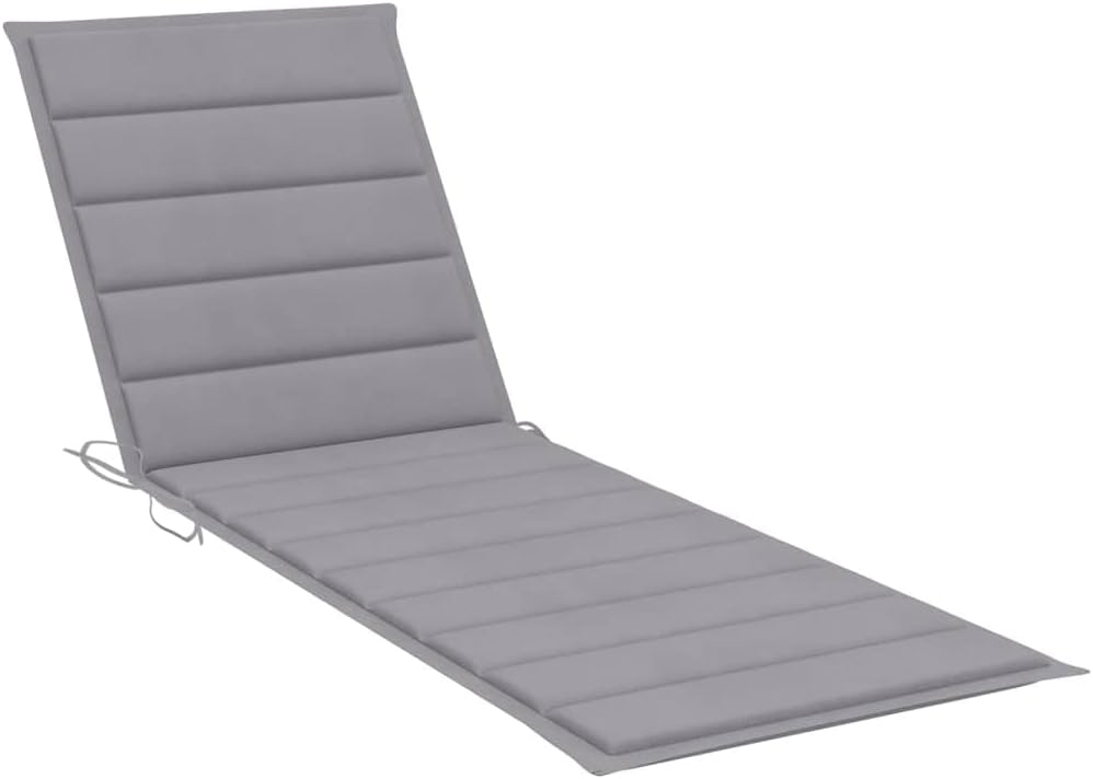 vidaXL Kiefernholz Imprägniert Sonnenliege mit Grauer Auflage Gartenliege Relaxliege Holzliege Liege