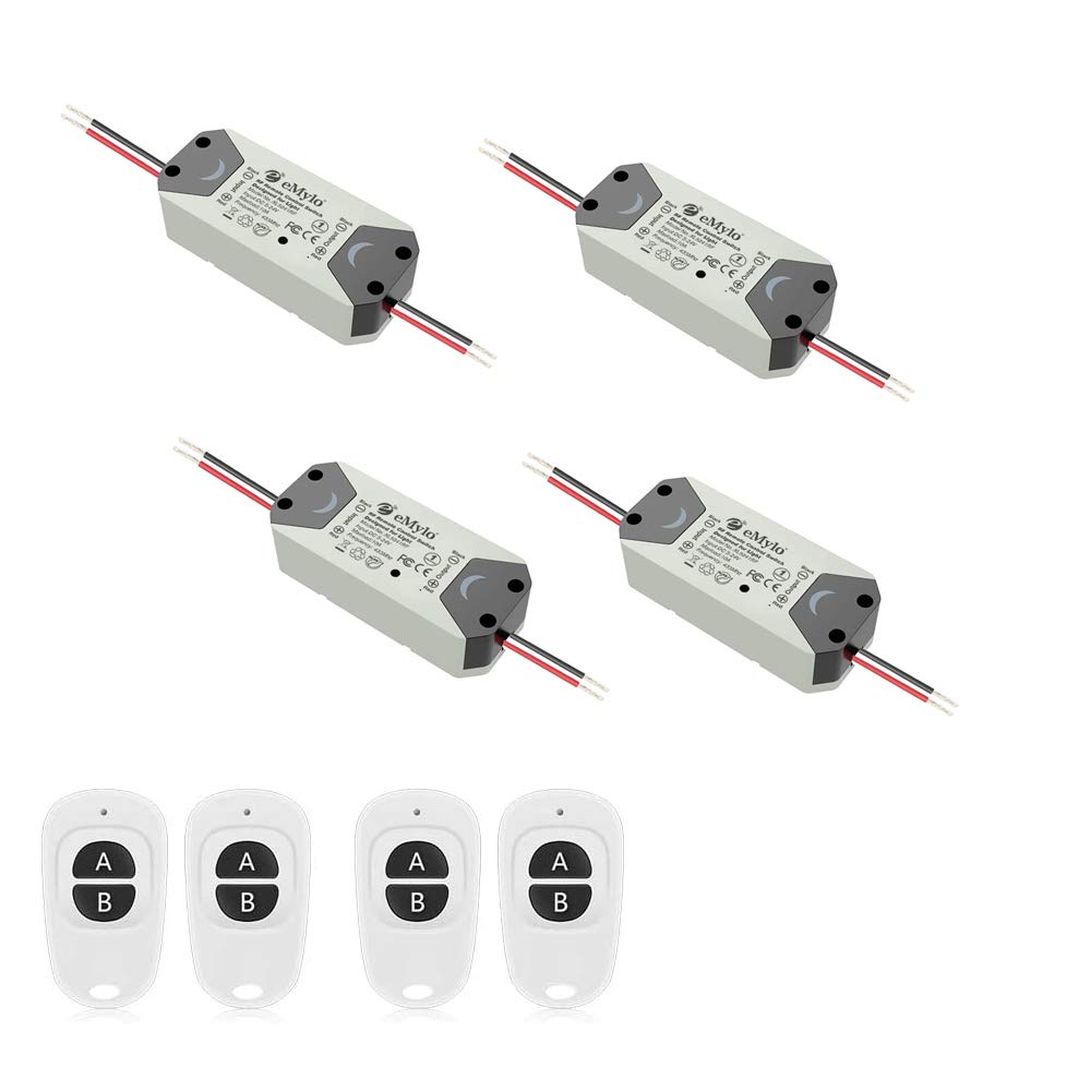 eMylo Smart Wireless Relay-Schalter DC 12V HF-Relaismodul Ein 1-Kanal-Fernsteuerungsschalter 5V-24V