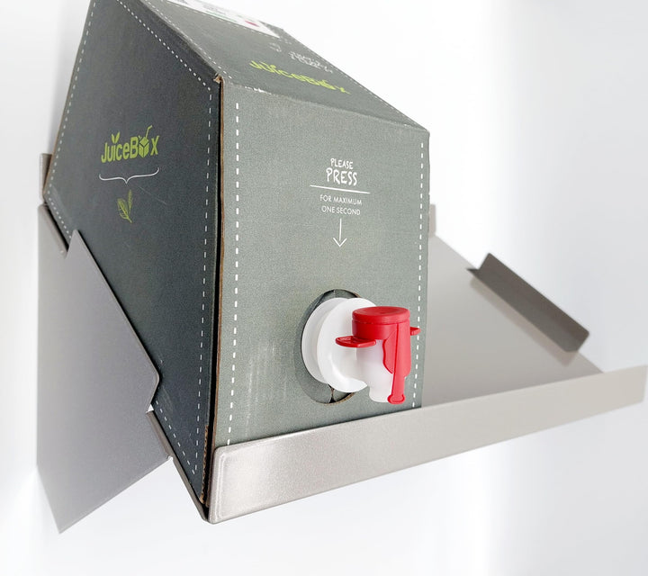 Ausschankhilfe Wandregal Küchenregal kompatibel für DREI Juice Box Sirup Getränkeboxen Für Ordnung A