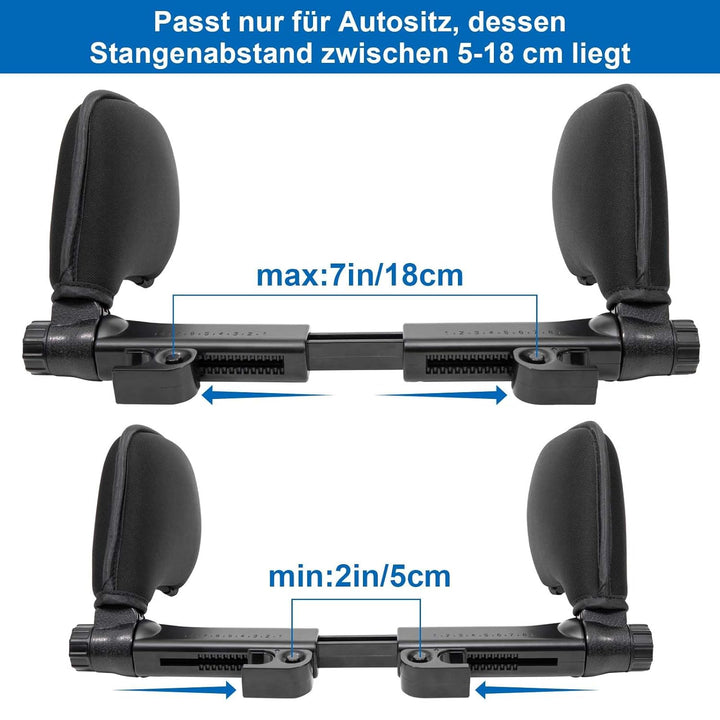 Spurtar Kopfstütze Auto Kinder Nackenkissen Auto Höhe einstellbar, 360 °Rotation, Weichem Gedächtnis