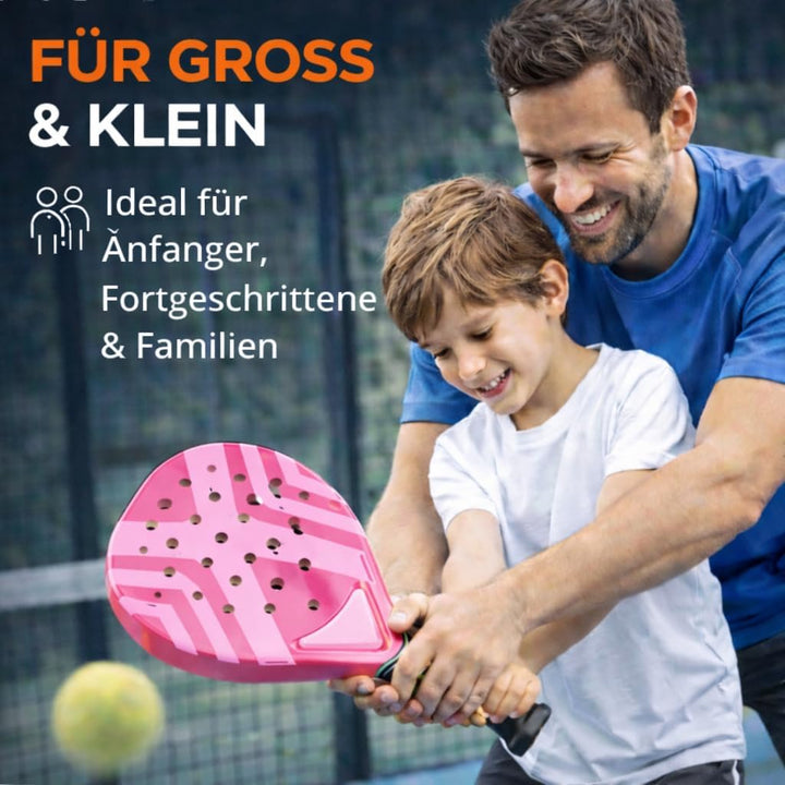 Padelschläger Set für Erwachsene Profi Racket – mit Meshtasche Padel Tennis Schläger für Anfänger un