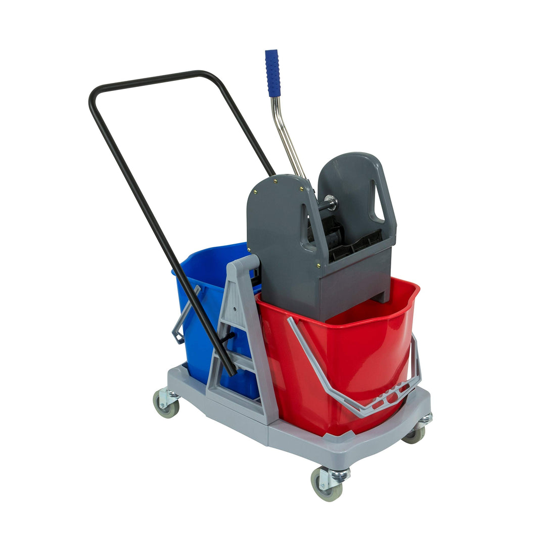 Sprintus Doppelfahreimer 2 x 17 Liter Eimer Doppelfahrwagen Reinigungswagen Putzwagen