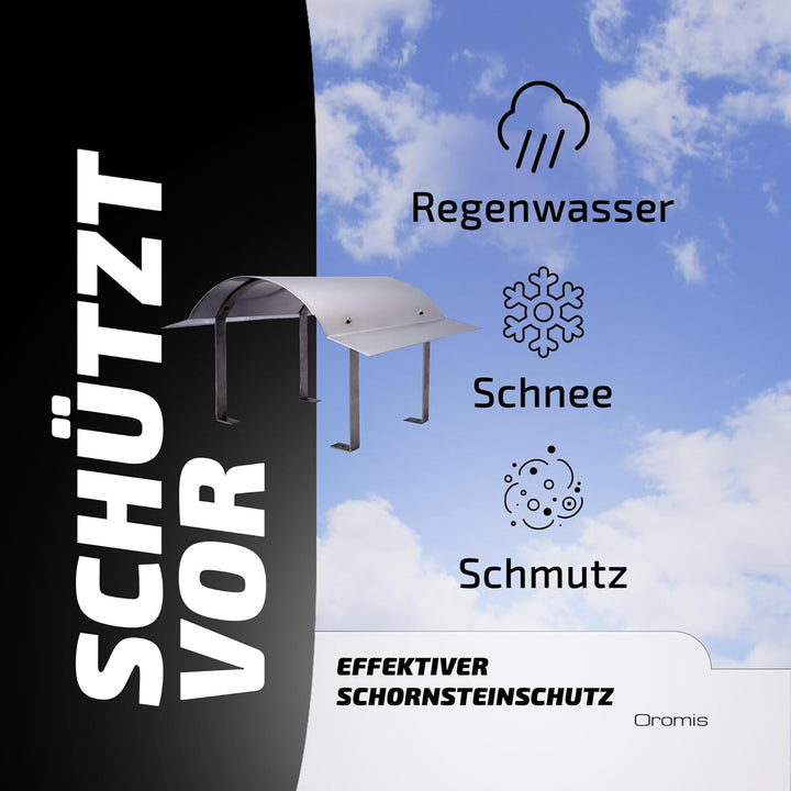 Oromis Edelstahl Schornsteinabdeckung Napoleon 0,6 mm Kaminabdeckung Edelstahl zur Vermeidung von Le