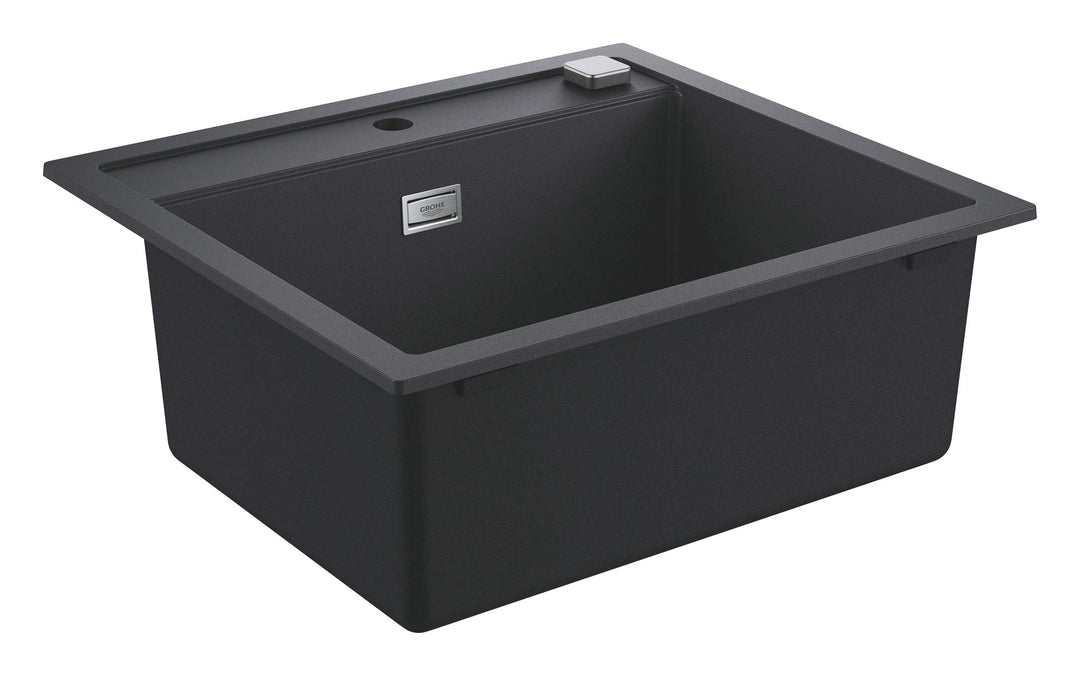 GROHE K700 | Kompositspüle | granit schwarz | 31651AP0 K700 Granit Schwarz 56 x 51 cm Kompositspüle,
