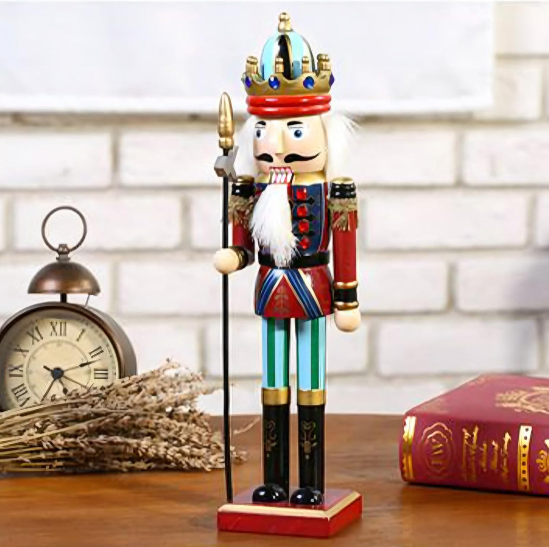 Holz Nussknacker Figuren,Weihnachtspuppe Nussknacker Deko - Traditioneller Für Fensterbank Kaminatio