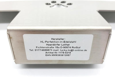 HL-Perfektion-in-Edelstahl Hundegarderobe für Hundeleinen Katzenleinen mit Beutelspender massiv Edel