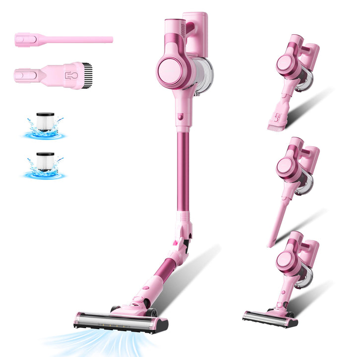 Stanew Akku Staubsauger Faltbar, 33Kpa Kabelloser Staubsauger, 320W Cordless Vacuum Cleaner, 40Min.