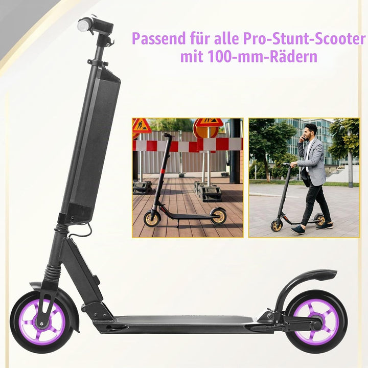 Stunt Scooter Rollen100mm, 2 Stück Stunt Scooter Räder Ersatzräder mit ABEC/ 9 Kugellager/Härtegrad