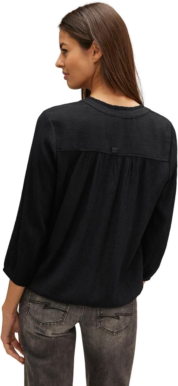 Street One Damen Tunika Bluse 36 Schwarz, 36 Schwarz