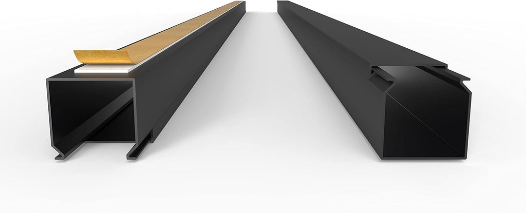 Kabelkanal Selbstklebend Pro mit Schaumklebeband, Kabelschacht 10m 25x25mm - 5x2m, Black - Schwarz 1