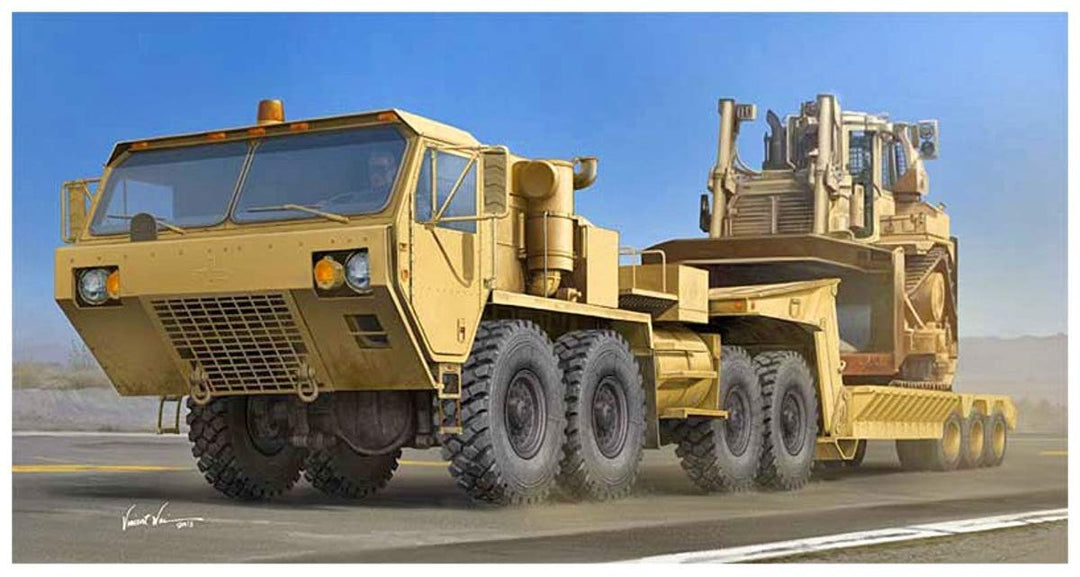 Trumpeter 001055 M983A2 HEMTT Tractor with M870A1 Semi- Trailer Modellbausatz, verschieden