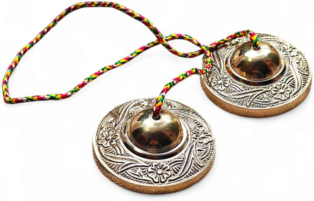 Tibetisches Tingsha aus Bronze mit Aufbewahrungstasche, Becken, Glocken, Heilung, Reiki, Klangtherap