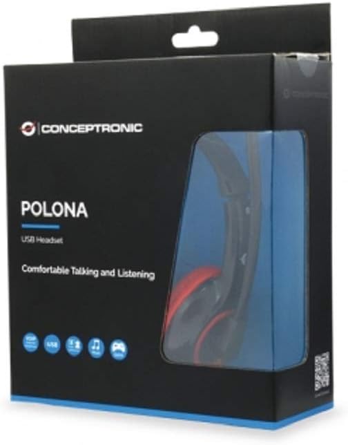 Conceptronic USB-Headset 2m Kabel USB2.0 Rot Rot Single, Rot Single