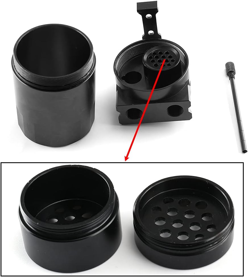 Aiuphing oil catch can, Universal Motorluft-Ölabscheiderbehälter, 300ml Aluminium Ölauffangbehälter