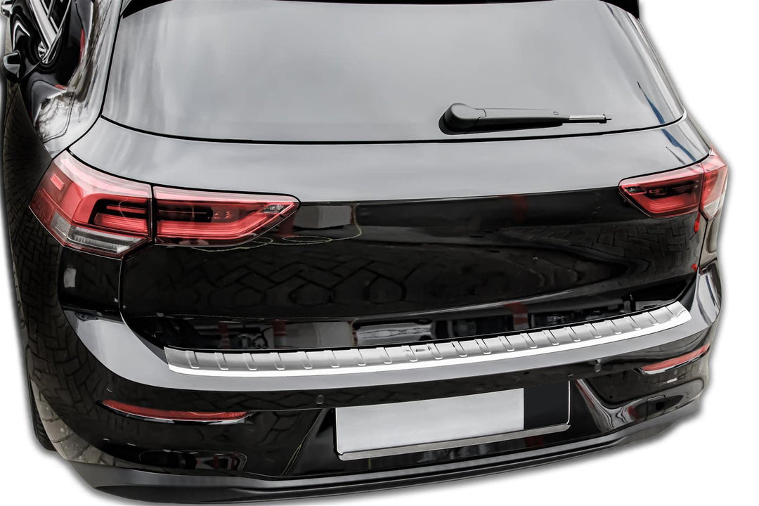 Ladekantenschutz Edelstahl CHROM kompatibel für VW GOLF 8 SCHRÄGHECK | ab 2020 | mit Abkantung | pre