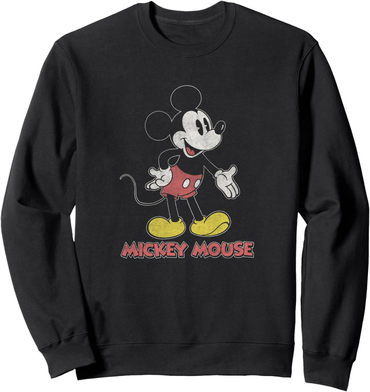 Disney Micky Maus Portraitlogo im Used-Look Sweatshirt