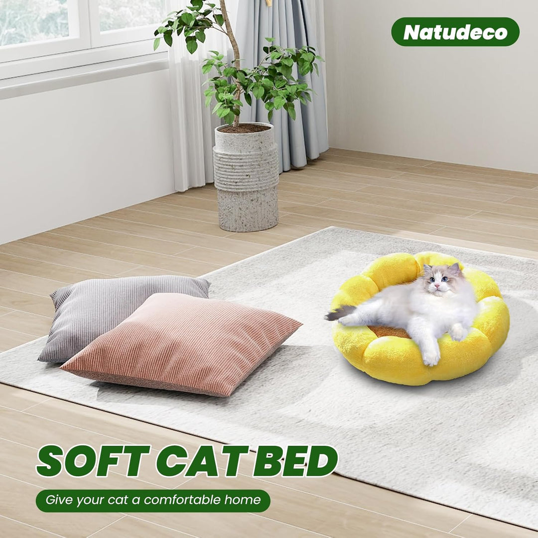 Haustierbett, Katzenbetten, Hundebett, niedliche Blumenform, für drinnen und draussen, Katzen, beruh