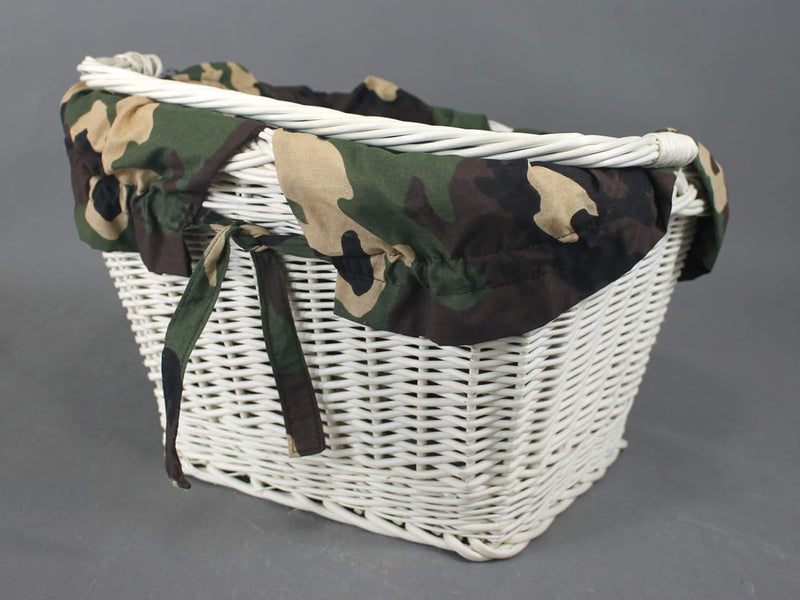 Wicker Basket for Bicycle - White, Bicycle Basket, Shopping Basket, Shopping Basket Tarnsaum, Tarnsa
