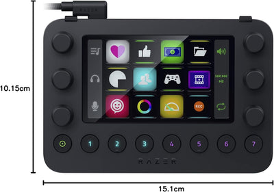 Razer Stream Controller - All-in-One-Deck für Streaming und Content-Erstellung (12 Haptisch Schaltba