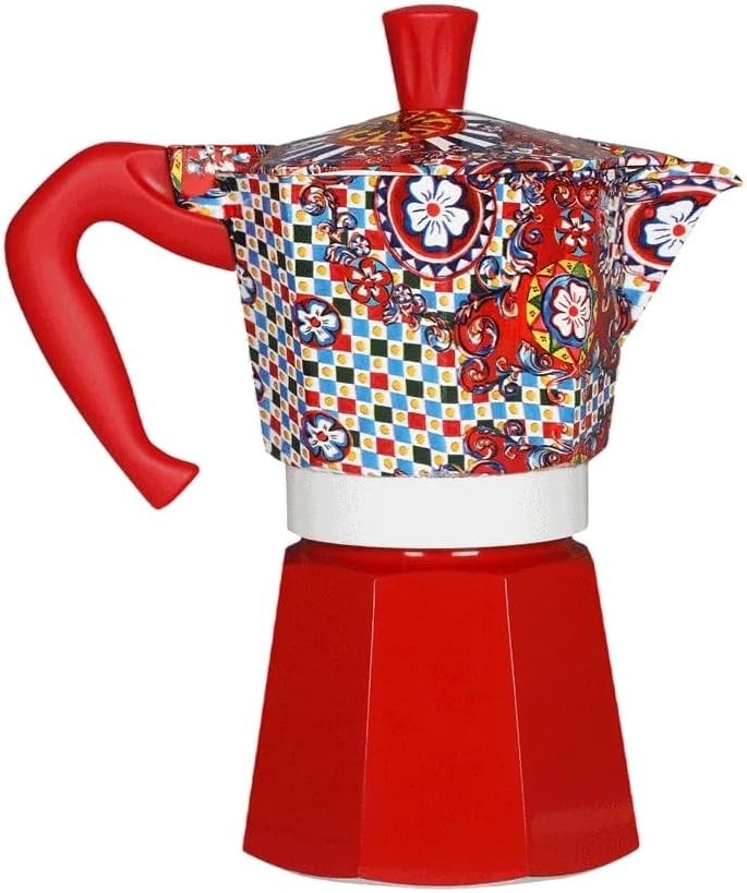 Cafetière italienne Bialetti Moka Express 0005327 3 Tasses D et G Rouge 通常 Mehrfarbig, 通常 Mehrfarbig
